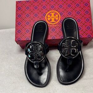 Tory Burch Metal Miller Navy Sandals